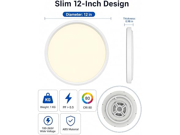 Xinsway 12in Smart Ceiling Light RGB