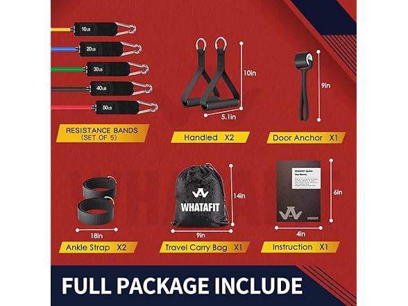 WHATAFIT Resistance Bands