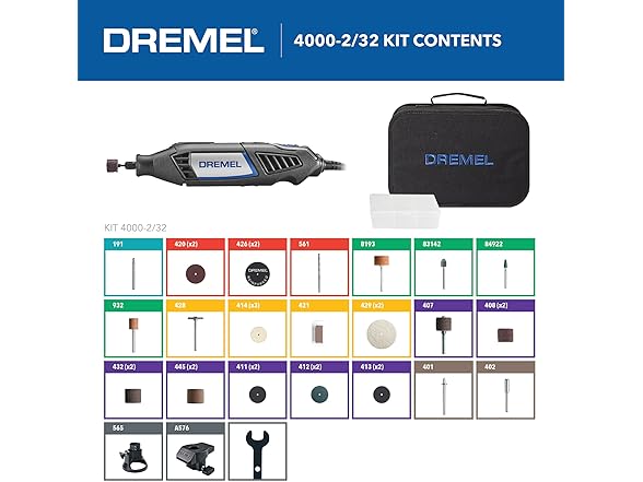 Dremel 4000FB Corded Rotary Tool Kit Black/Gray