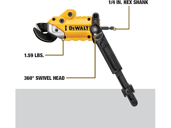 Dewalt DWASHRIR 18 Gauge Metal Shears Attachment, Impac