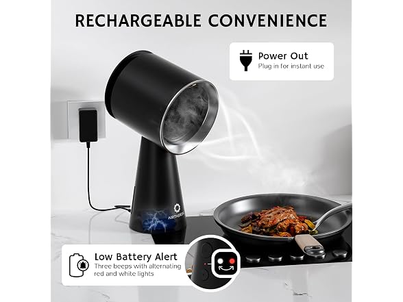 Airthereal RH180B Portable Range Hood, Black