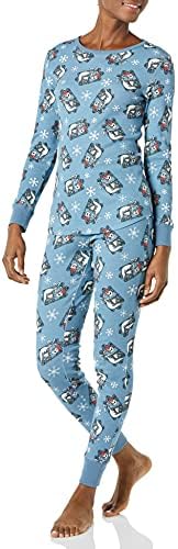 Amazon Essentials Disney | Marvel | Star Wars Women's Snug-Fit Cotton Pajama Sleepwear Sets, Nightmare Santa Jack - Womens Snug-fit, X-Small