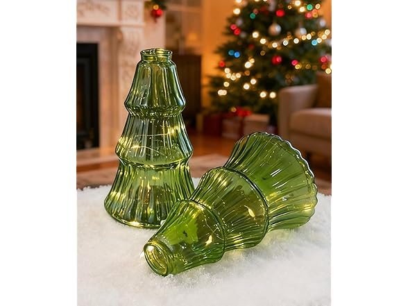 Christmas Tree Glass Terrarium Vases 4pc or 6pc