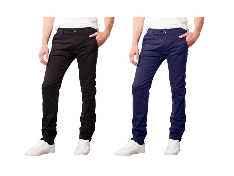 GBH WC-----(2Pack) - J/MSTP-8500 / BK-NV / 30 30 2 & 3Pk Mens Flex Stretch Twill Pants Black & Navy
