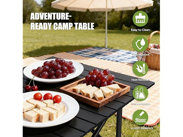 RootRise Folding Roll-Up Camping Table