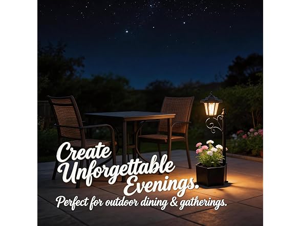 DJGIFI 2-in-1 Solar Planter Lamp 75cm