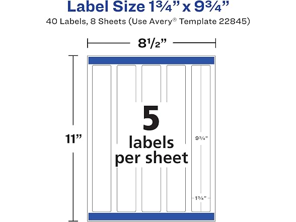 Avery Durable Waterproof Wraparound Rectangle Labels