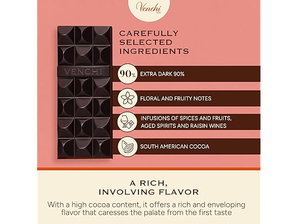 Venchi 85% Extra Dark Chocolate Bar 3.52