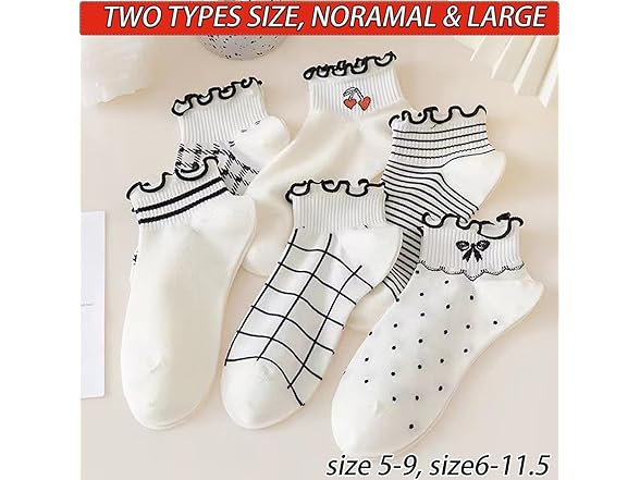 CHUNFO Womens Socks 5 Pairs (6-11.5)