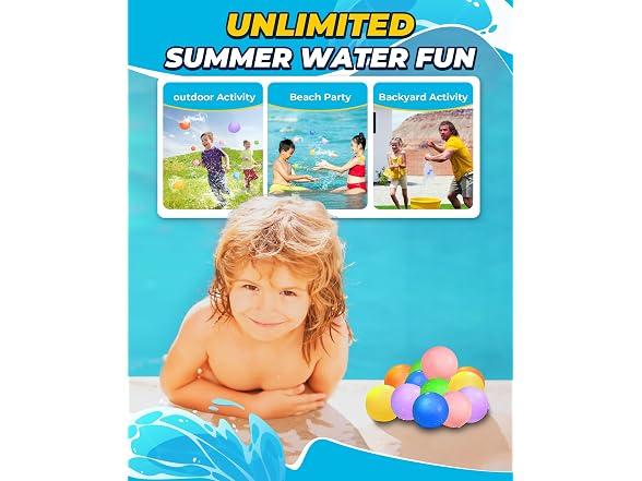 SCUATANBE Reusable Water Balloons 16 PCS