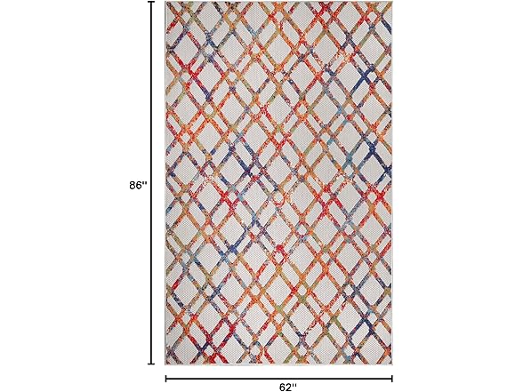 Superior 5'2"x7'2" Modern Diamond Lattice Rug