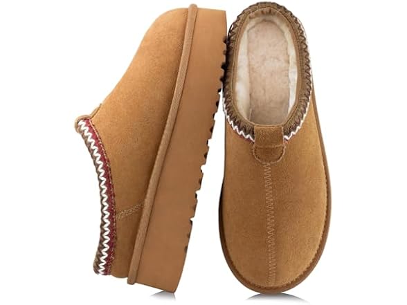 XIXITIAO Suede Leather Platform Slippers