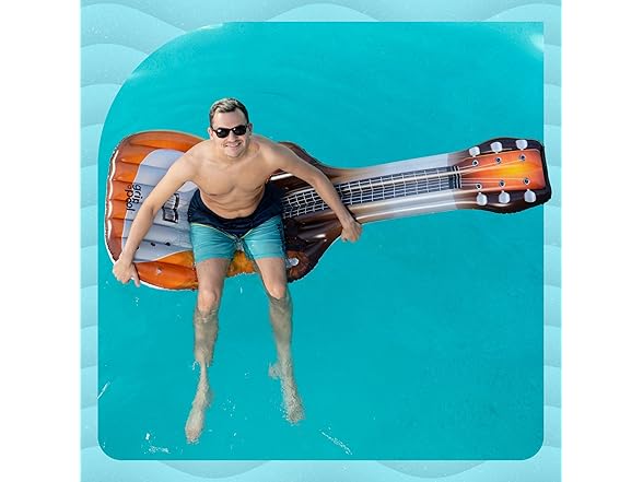 Grip A Pool Raft Lounger for Adults, Guitar