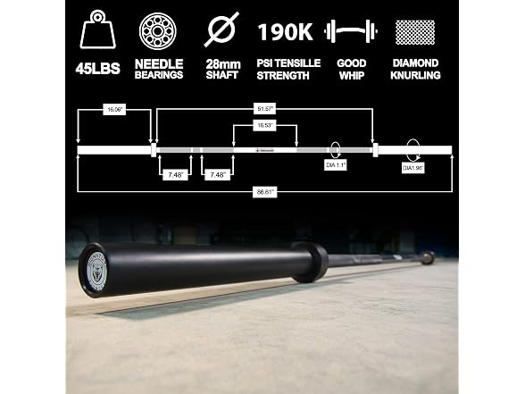Signature Fitness Olympic Cerakote Barbell