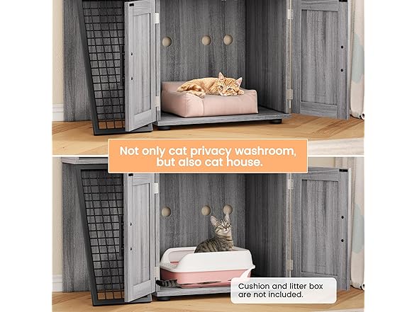 Hidden Cat Litter Box with Ladder