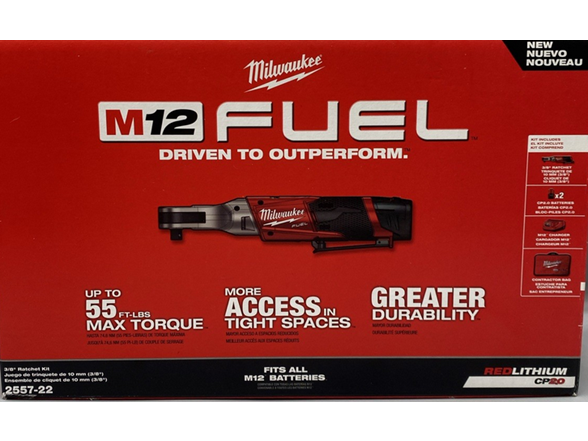 Milwaukee 2557-22 M12 FUEL 3/8 RATCHET Kit