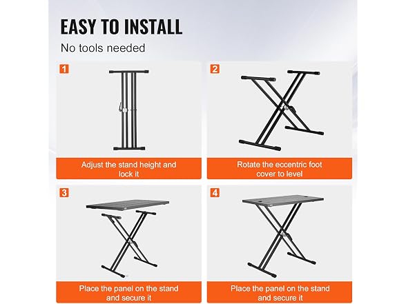 DJ Table Stand, 32" x 20" Portable DJ