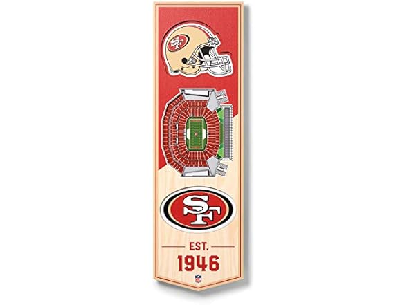 SAN FRANCISCO 49ERS 3D Stadium 6x19 Banner