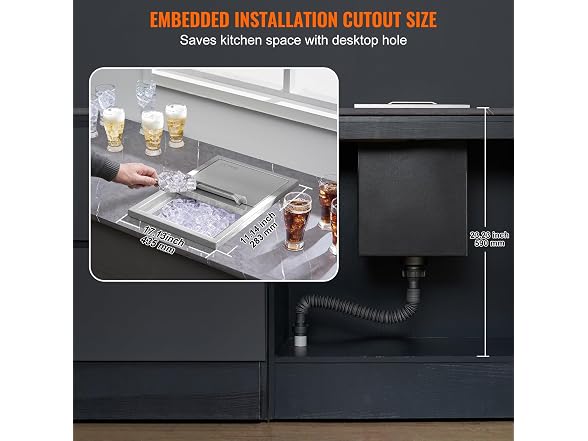 Drop in Ice Chest, 18"L x 12"W x 14.5"H