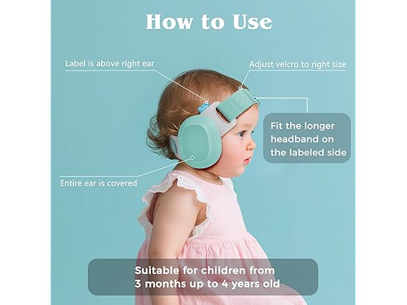 Bella's Friends Baby Ear Protection, Sage Green