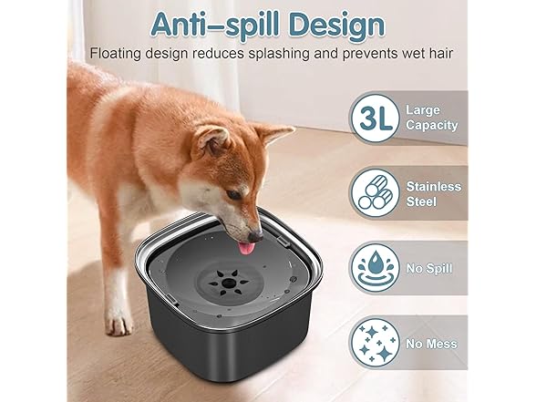 UPSKY 3L Dog Water Bowl