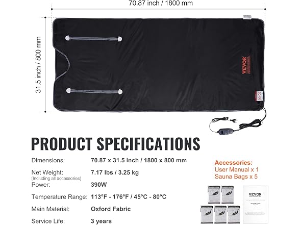 VEVOR Sauna Blanket for Detoxification