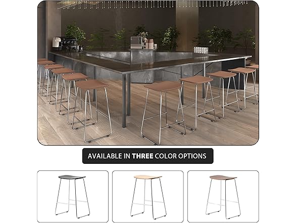 LeisureMod Melrose Walnut Counter Stool