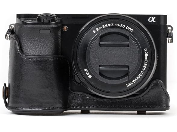MegaGear Ever Ready Genuine Leather Camera Case and Strap