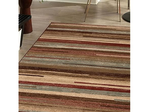 Superior Contemporary Stripes Abstract Lines Indoor Rug