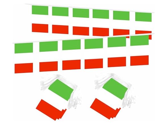 LUSEOAN 2 Packs Italy Italian Republic Mini Flag 