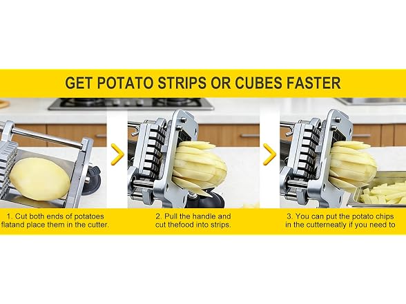 Stainless Steel Fry Cutter 1/2" & 3/8"