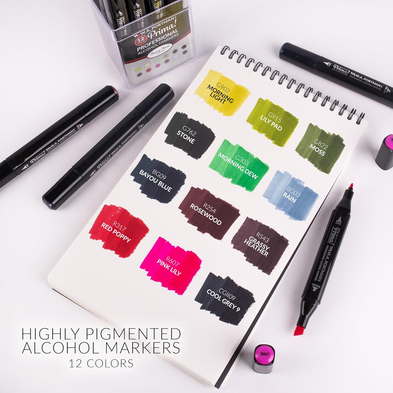 W.A. Portman Alcohol Marker Set 12pc - Gallery 18