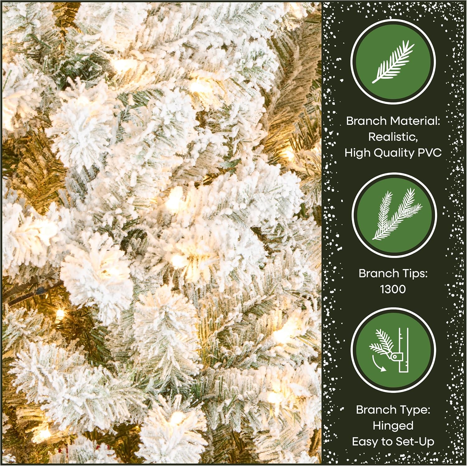 National Tree Company 7.5ft Pre-Lit Floc - Gallery 22