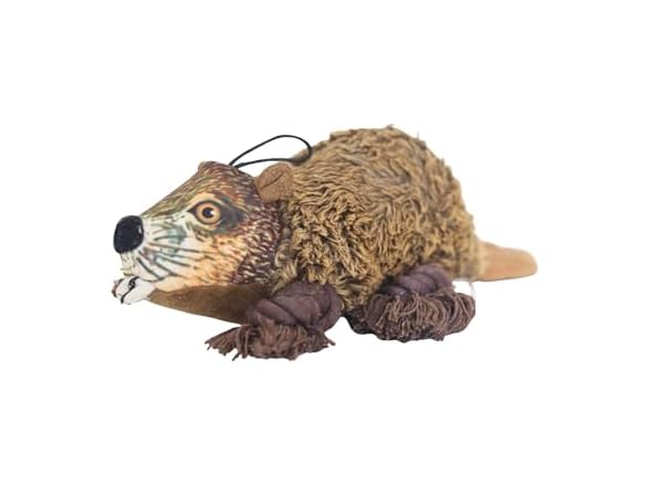 Ropers Beaver Plush Dog Rope Pull Chew Tug Toy
