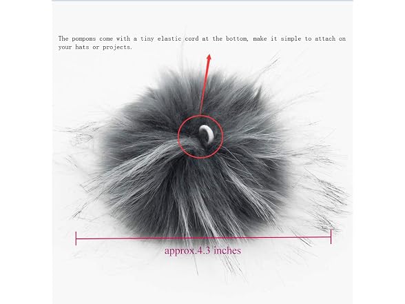 SUSULU DIY 12pcs Faux Raccoon Fur Pom Pom