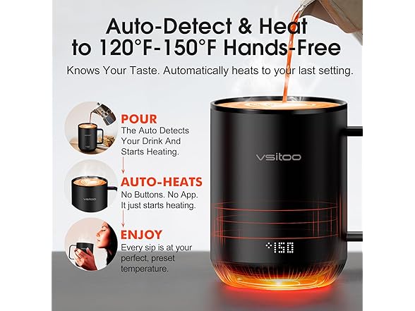 12oz Self Heating Coffee Mug