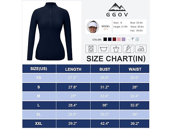 Ggov Women Golf Shirts Woman UPF 50+ Sun Shirts