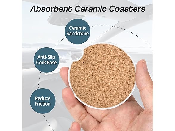 Van Gogh Watercolor Painting Ceramic Car Coasters