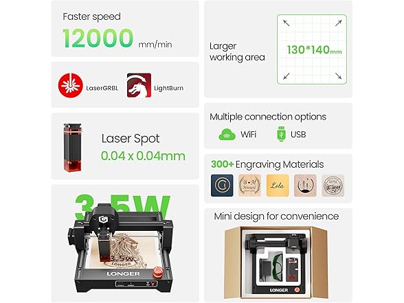 LONGER RAY5 Laser Engraver 3500mW High P