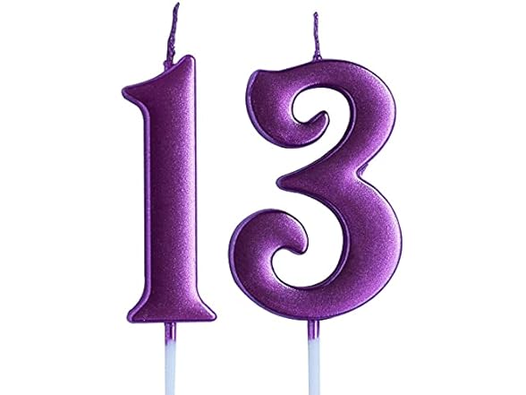 MAGJUCHE Pink 13th Birthday Candles