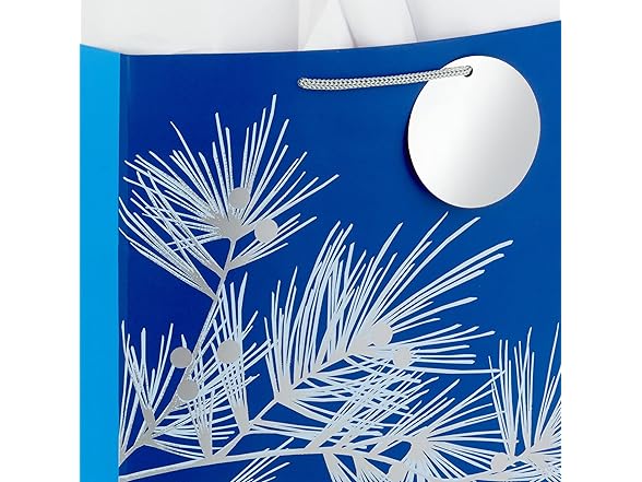 Hallmark 13" Gift Bag w/Tissue, Blue Pine