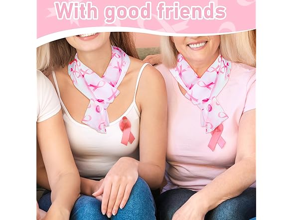 10 Pcs Breast Cancer Awareness Scarf