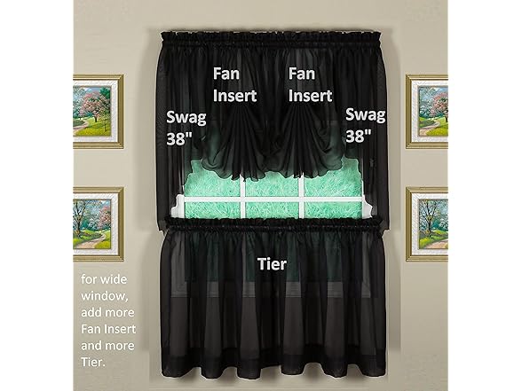 Today's Curtain Emelia Original Voile Swag Pair