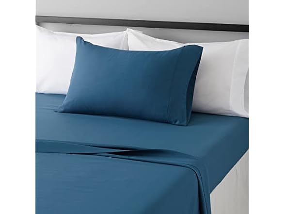 Amazon Basics 3Pc Teal Sheet Set, Twin