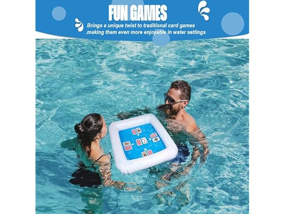 Zone Tech PA0013 Inflatable Game Table with Playing Cards