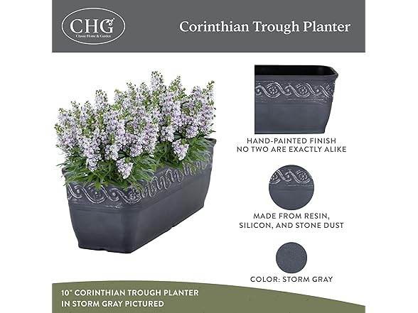 Classic Corinthian Rectangular Planter Box