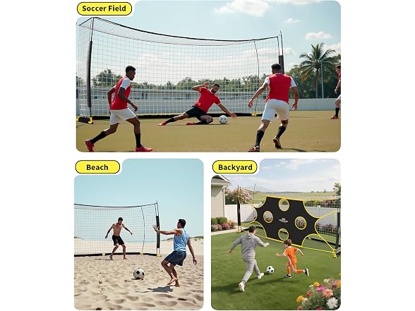 PodiuMax 16X7 FT Soccer Goal Target Net
