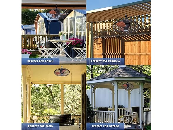 Tornado 20-Inch Outdoor Downrod Mount Ceiling Fan