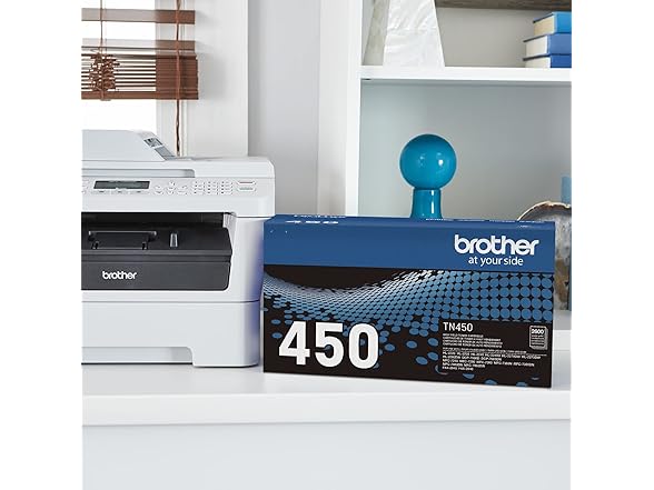 Brother Genuine High Yield Toner Cartridge, TN450, Replac