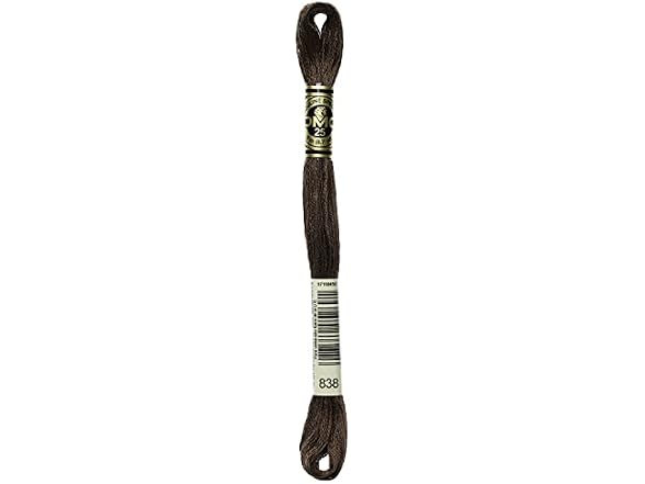 DMC 6-Strand Embroidery Cotton Floss, Very Dark Beige Brown